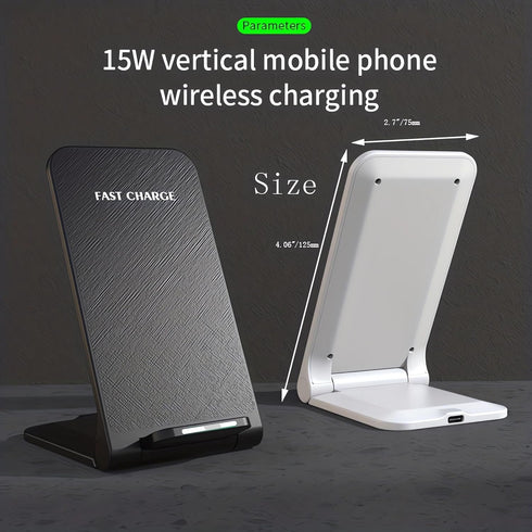 Wireless Charging Stand Wrotgt 15w Wireless Phone Charger Compatible with Qi Charger Wireless iPhone Charger Stand,Phone Charger Stand for iPhone,...