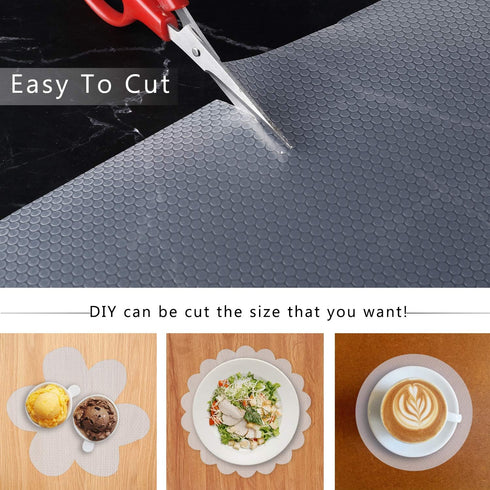 HooTown Refrigerator, Freezer, Fridge Shelf Liners and Drawer Mats 11.8 Inch Wide x 13 Feet Long, Non Adhesive EVA Plastic Washable Waterproof Pad...