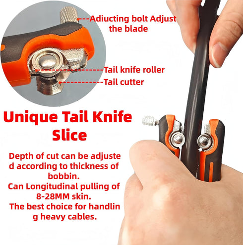 9in1 Wire Stripper Pliers Tool with Tail Cutter, 8"Multifunctional Wire Stripping Crimping Tool for Electrician & Lineman...