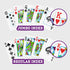 Copag 1546 Design 100% Plastic Playing Cards, Bridge Size (Narrow) Red/Black Double Deck Set (Regular Index)...