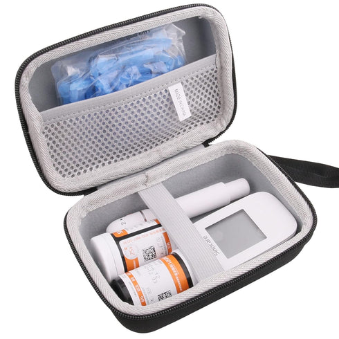 Hard EVA Carrying Case for Care Touch/Accu-Chek/KETO MOJO/CareSens Blood Glucose Monitor Kit - Diabetes Testing Kit Case.(Only Case) (large)...