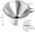 New Star Foodservice Stainless Steel Funnel with Detachable Strainer/Filter, 5", Silver...
