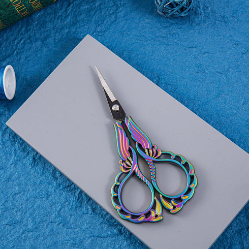 2-Pack Embroidery Scissors Kit with Covers - Cute Cut-Out Design Handles, Sharp Tips for Precise Cutting - Ideal for Craft, Sewing, and More...