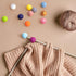 Mxxipp 18pcs Beads Knitting Needle Stoppers 15mm Macaron Round Silicone Knitting Needles Point Protectors Needle Tip Cover Knitting Tool Needle En...