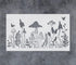 GSS Designs Flower Mushroom Stencils for Painting on Walls Wood Furniture Canvas Paper Fabric 8x16Inch Wildflower Stencils for Nursery Decor Fores...