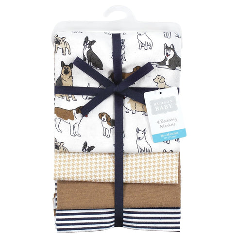 Hudson Baby Unisex Baby Cotton Flannel Receiving Blankets, Handsome Dogs, One Size...