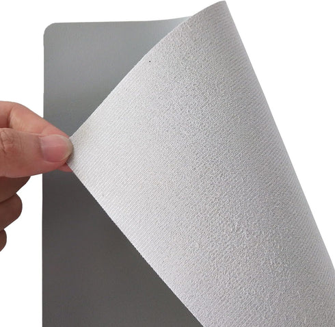 Mouse Mat Gaming PC Computer Office Mouse Pad Small Blank Mouse Pads Thin Mouse Pad Leather Grey Pack of 2...