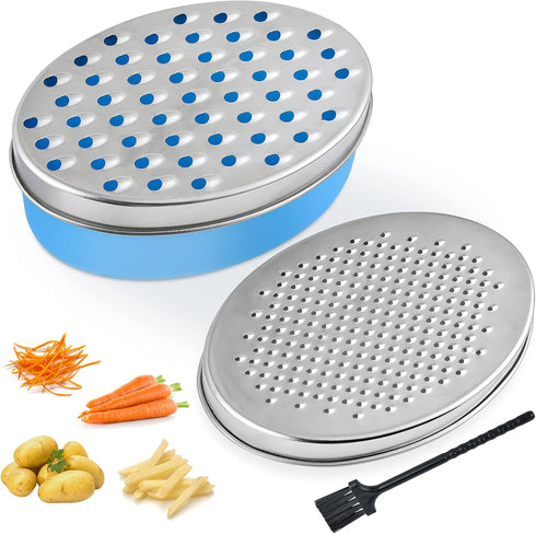 Cheese Grater, Grater Lemon with Food Storage Container & Lid Grinder Grater for kitchen - Perfect For Hard Parmesan, Ginger, Vegetables, Butter (...