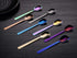Yogurt Spoon, Stainless Steel Gelato/Ice Cream Spoon, Multi-color Fruit Spoon, Dessert Spoon, 6.4-inch, Set of 6...