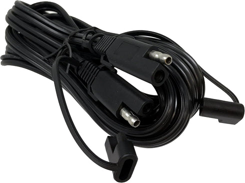 Tetra-Teknica MotoBasics Series SAE-12 12V SAE 2 Pin Quick Disconnect Extension Cable with Dust Cover, 12 Feet, 16 Gauge...