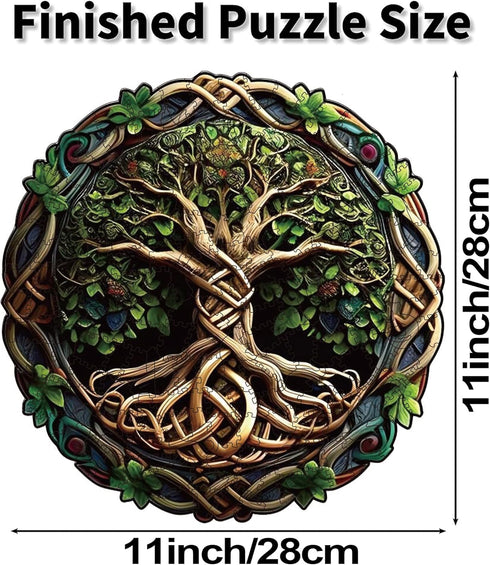 Wooden Puzzles for Adults, 200 Pieces Tree of Life Puzzle Uniquely Irregular Animal Shaped Wooden Jigsaw Puzzles, Creative Gift for Teenagers and ...