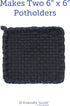 Friendly Loom | 7” Traditional-Sized Black Potholder Weaving Loops | Craft 2 Cotton Potholders...