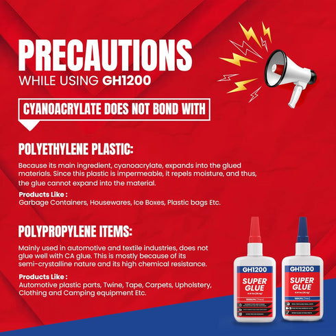 57 Grams (2 oz) 100/1500 CPS (thin/thick) Super Glue All Purpose with Anti Clog Cap. Ca Glue - Adhesive SuperGlue. Cyanoacrylate Glue for Hard Pla...
