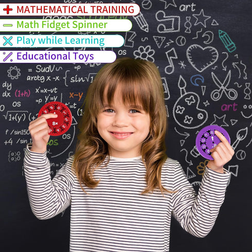 Math Fidget Spinners, Math Facts Fidget Spinners, Numbers Addition & Multiplication Math Games for Kids 3+, Kindergarten Math Learning & Education...