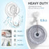 VIS'V Suction Cup Hooks, Small Shower Suction Hooks with Wipes, Heavy Duty, Removable and Reusable, Clear, 4 Pcs...