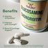 Glucosamine Chondroitin Triple Strength (1,500mg Glucosamine Sulfate, 1,200mg Chondroitin) 180 Tablets, Two Month Supply (Joint Support Supplement...