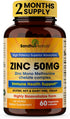 Sandhu Herbals Zinc 50mg Supplement for Men & Women| High Absorption Zinc Monomethionine complex 60 Capsules| Zinc Supplements for Immune, Acne & ...