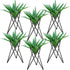 6 Pieces Air Plant Holder Black Metal Tabletop Air Plant Stand Rack Air Fern Display Stand for Home, Office and Wedding Decoration...