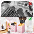 2 Pcs Makeup Brush Holder Crystal Bling Brushes Cup PU Leather Waterproof Glitter Makeup Holder for Women Girls Travel Cosmetic Storage Organizer ...