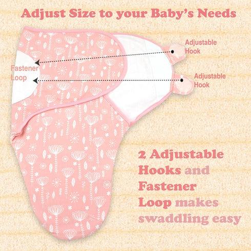 Bublo Baby Swaddles for Newborns – 3-Pack Infant Swaddles 0-3 Months – Adjustable Swaddle Sleep Sack – Soft Organic Cotton Baby Wrap for Safe & Co...