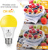 EvaStary Dusk to Dawn Yellow Bug Light Bulbs Outdoor, A19 LED Yellow Bulb for Porch Lights Outside, Auto On/Off 6W(40W Equivalent) 2000K Yellow Am...