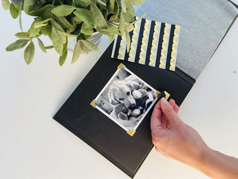 3L Scrapbook Adhesives Self-Adhesive Creative Paper Photo Corners, Gold, 108-Pack...