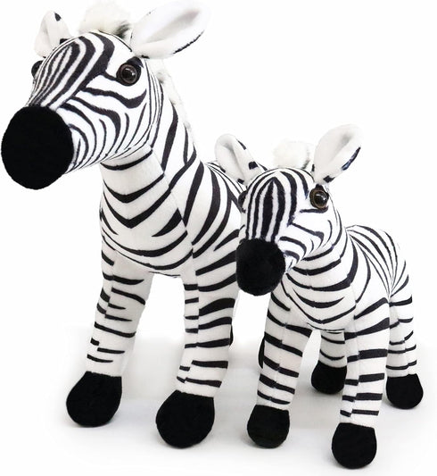 Ice King Bear Mom and Baby Stuffed Animals Set Zoo Wild Animals (Zebra)...