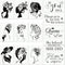 14 Pieces Women Painting Stencil Face Painting Stencil on Canvas Art Stencil Paper Transfers Inspirational Quote Reusable Craft Template Painting ...