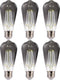 FLSNT LED Edison Bulbs, 5000K White Light Dimmable ST19 LED Light Bulbs, E26 Base,4W(40W Equivalent), CRI82+, 150LM, 6 Pack, Smoky Grey Glass...