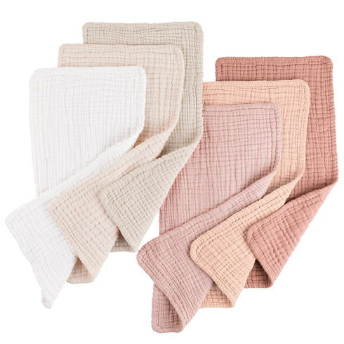 Konssy Muslin Baby Burp Cloths Sets for Unisex- 6 Pack Large 100% Cotton Burping Clothes for Newborn?Baby Girls and Boys...