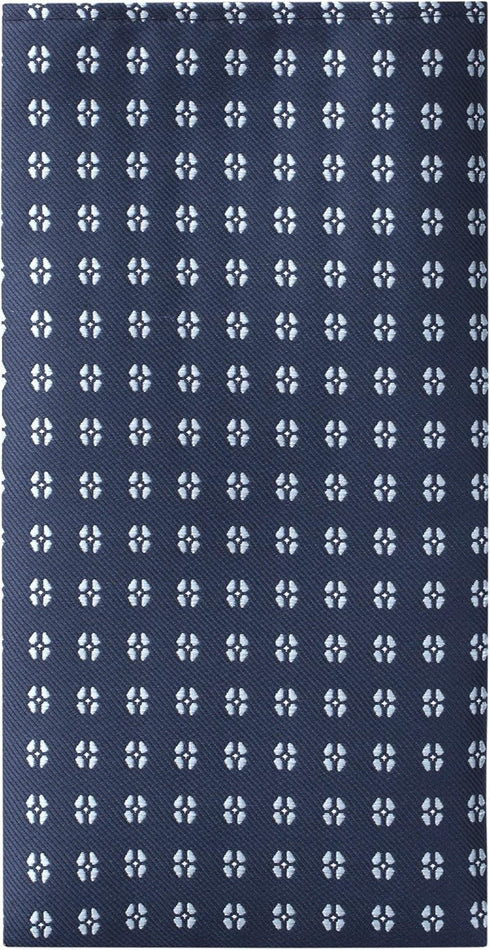 GoTie Men's Geometric Pocket Square, Handkerchief Square, Suit Pocket Handkerchief Square - Navy Flower...