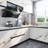 LACHEERY Thick White Marble Contact Paper for Countertops Waterproof Contact Paper Peel and Stick for Cabinets Removable Matte Gold Grey White Mar...