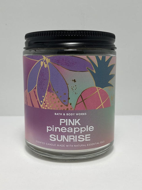 Bath and Body Works Pink Pineapple Sunrise 7 Ounce Single Wick Candle...