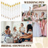 36 Pcs Wedding Pencils 2 HB Half Pencil with Eraser Bridal Shower Pencils Pre Sharpened Mini Short Pencils White Pocket Pencil 4 Inch Game Pencil ...