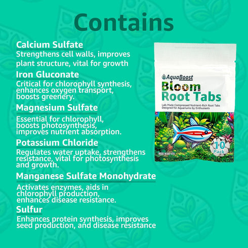 Bloom Root Tabs Aquarium Plant Supplement | Fish Tank Root Tabs (20 Pack)...