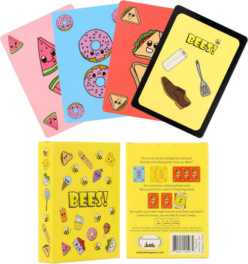 Bees! - Nothing Ruins A Good Picnic Like...Bees! 2 Player Games for Adults and Kids Or Up to 4 Players - Family Games for Kids and Adults...
