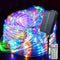 Solar String Lights Outdoor Waterproof LED,66ft 200 LED Rope Lights Solar Powered,8 Modes Multicolor Fairy Lights with Remote for Christmas Garden...