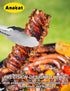 Anaeat 7" Mini Cooking Tong Stainless Steel - Sturdy Coiled Spring Locking Kitchen Food Tong with Non-Slip Silicone Grip for Serving, Cooking, Bak...
