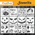 CrafTreat 12 Pieces Halloween Stencils for Painting on Wood (6x6), Halloween Painting Stencils, Elegant Halloween Stencils for Cookies, Ghost Sten...