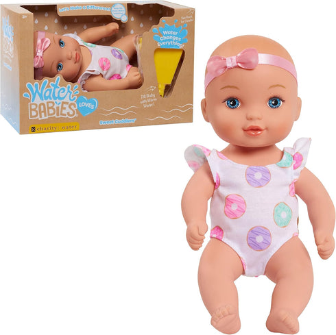 WaterBabies Doll Sweet Cuddlers, Donuts, Support a Partnership with charity: water, Water Filled Baby Doll, Kids Toys for Ages 3 Up by Just Play, ...
