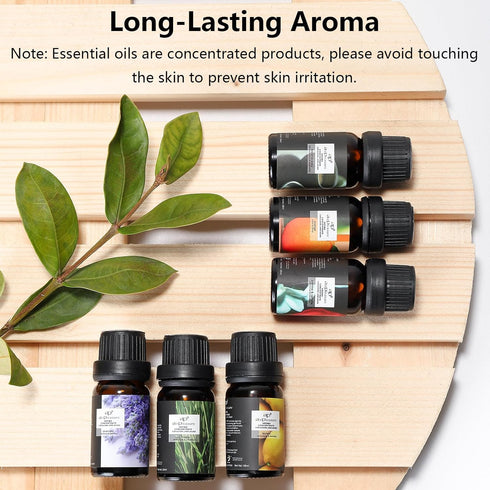 Refresh Essential Oil Set, 6x10ml Aromatherapy Oils for Diffuser, Humidifier, DIY Candle, Air Purifier...