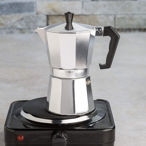 Primula Classic Stovetop Espresso and Coffee Maker, Moka Pot for Italian and Cuban Café Brewing, Greca Coffee Maker, Cafeteras, 9 Espresso Cups, S...