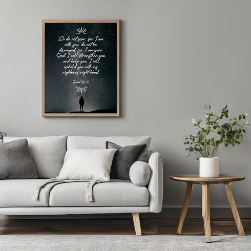 Posterizer 1 pcs-Do Not Fear, I Am With You-Isaiah Bible Verse-Quotes and Poems-Gifts for Christians - Decor for Church, Sunday School Classroom- ...