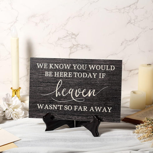We Know You Would Be Here Today Wooden Wedding Memorial Plaques for Loved Ones Lost in Memory, Table Wedding Sign for Home (Classic Style)...