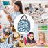 Insulated Lunch Bag Box for Women with Blue Butterfly Print Cooler Thermal Waterproof Reusable Tote Bag with Big Pocket for Work Office Picnic Col...