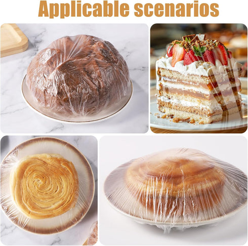 100pcs Bread Dough Proofing Cover, Plastic Bread Proofing Basket Cover Reusable Elastic Round Bread Proofing Bowl Liner for Sourdough Proofing Bre...