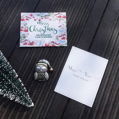 RareLove Cute Vintage Owl Santa Hat Ring Bell Two Tone Christmas Pins and Brooches Rose Gold Silver Plated Alloy Holiday Animal Jewelry For Women ...