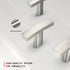 homdiy 10 Pack Brushed Nickel Cabinet Knobs Silver Drawer Knobs Kitchen Cabinet Knobs - Solid Zinc Alloy T Cabinet Handle Single Hole for Cupboard...