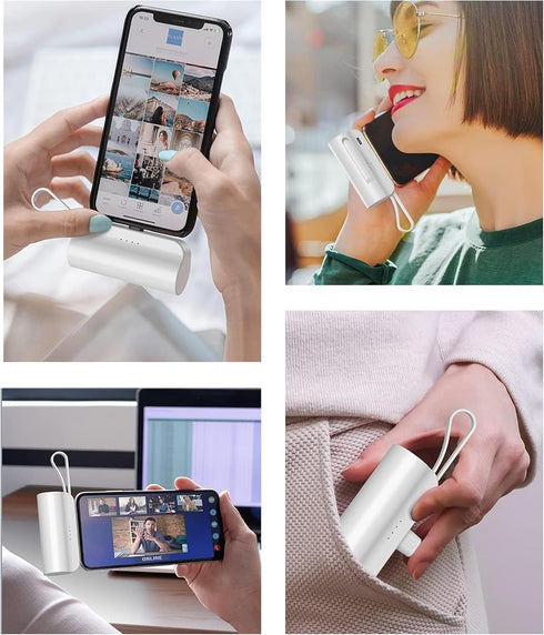 Mini Pocket Size for iPhone, Small Power Bank Fast Charging 5000mAh PD Battery Pack Compatible with iPhone 14 plus/14 Pro Max/13/13Pro Max/12/12Mi...