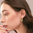 14K Gold Plated Hoop Earrings for Women, 3 Pairs Lightweight Chunky Gold Hoops Earrings Set, Hypoallergenic Trendy Small Huggie Gold Earring Jewel...